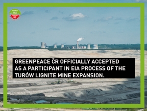 Greenpeace ČR officially accepted as a participant in EIA process of the Turów lignite mine expansion
